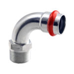 PRESS STAALVERZINKT 'V' BOCHT 90° M 1''X28 C83RFVILBP