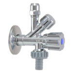 HOEKSTOPKRAAN LAVABOWASMACHINE  MET KLEP + KOP.  D902085