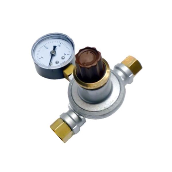 FLES VOORONTSPANNER REGELBAAR+MANO 0,54BAR Q8KG/U 1/4FF S5298