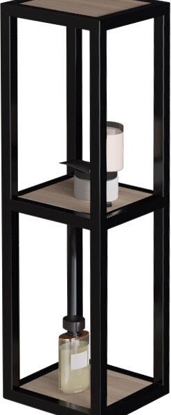 SHARP COLUMN CABINET (20X20X60CM) - BLACK
