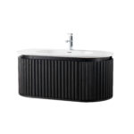 BEGONIA VANITY UNIT - 1 DRAWER - HANDLELESS - SOFT CLOSE – 99X42X52,5 CM - BLACK OAK - Image 6