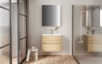 ALONI HAYAT VANITY UNIT - 2 DRAWERS - HANDLELESS - SOFT CLOSE – 59,5X50X45 CM - OAK - Image 5