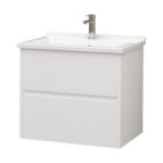 ARMOIRE LAVABO ALONI HAYAT - 2 TIROIRS - SOFTCLOSE - SANS POIGNÉE - 59,5X50X45 CM - BLANC BRILLANT – Image 13