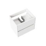 ARMOIRE LAVABO ALONI HAYAT - 2 TIROIRS - SOFTCLOSE - SANS POIGNÉE - 59,5X50X45 CM - BLANC BRILLANT – Image 10