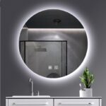 ALONI OMEGA MIRROR - WITH LED LIGHTING - ROUND - FRAMELESS - WITH HEATING - LED COLOR TEMPERATURE 3500-6500K - 100CM