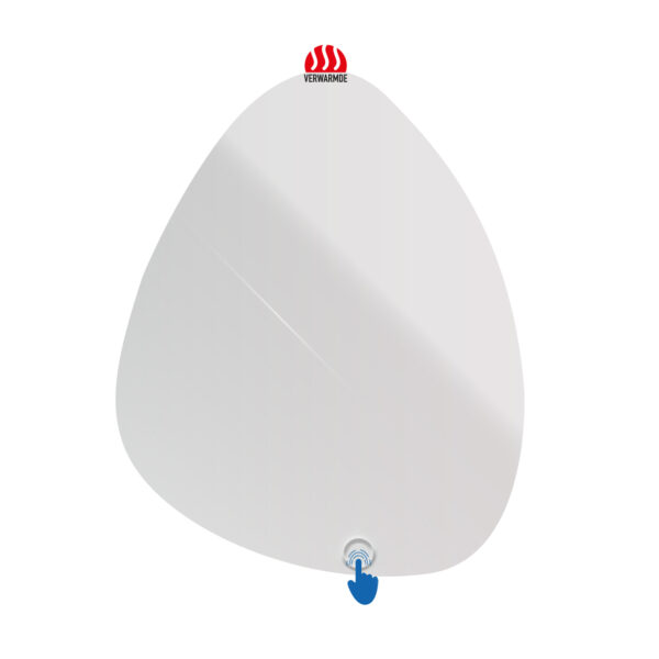 ALONI UOVO MIRROR - WITH LED LIGHTING - EGG-SHAPED - FRAMELESS - WITH HEATING - LED COLOR TEMPERATURE 3500-6500K - 60X80CM