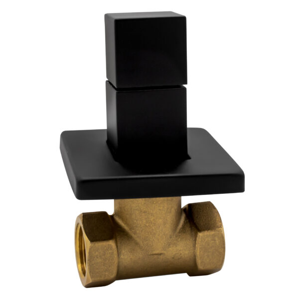 ALONI QUADRO BUILT-IN ANGLE STOP VALVE 1/2 X 1/2 -MAT BLACK