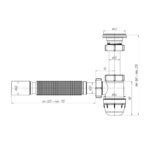 ALONI FLEXIBELE FLESSIFOON MET ZEEF Ø40CM WIT - Afbeelding 2