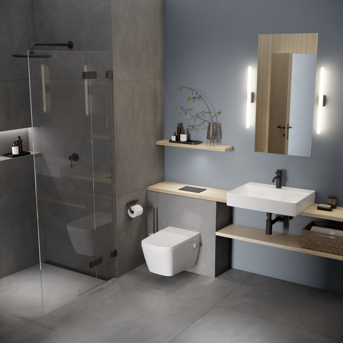 WC TECEONE AVEC FONCTION DOUCHE, EAU FROIDE BELGAQUA – Image 5