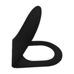 ALONI FLAT DUROPLAST TOILET SEAT WITH INOX HINGES, QUICK RELEASE & SOFT-CLOSE - MATT BLACK