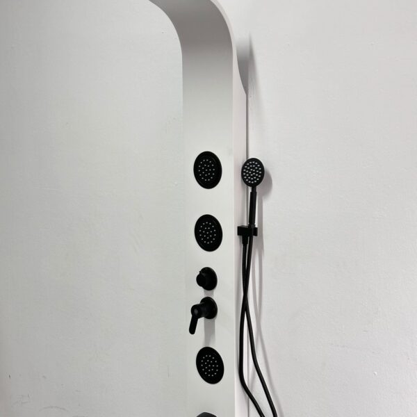 DOUCHE PANEL MATTET WHILE ALL BLACK ACCESSORY