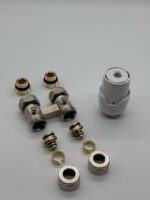 ERFU H-BLOCK CONNECTION SET FOR FLOOR OUTLET WITH THERMOSTATIC HEAD M30 1/2M-16/2