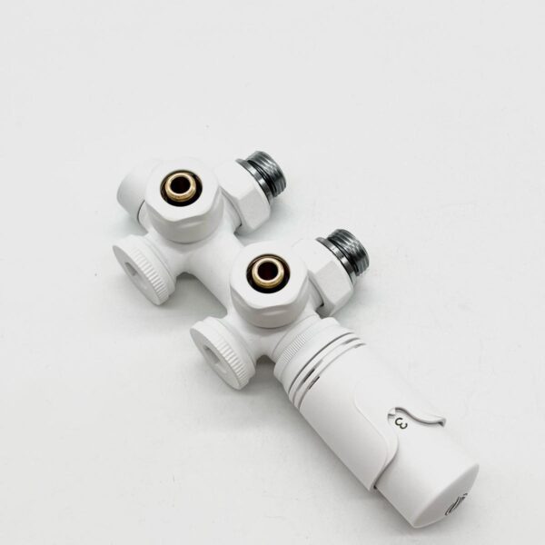ERFU RADIATOR VALVE - DESIGN - THERMOSTATIC - WALL AND FLOOR CONNECTION - 1/2MX16/2 M30 - MATTET WHITE