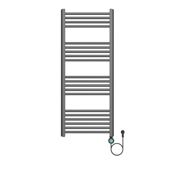 BELRAD ELECTRIC TOWEL DRYER – WITH DIGITAL PROGRAMMABLE THERMOSTAT – SMART WIFI - RIGHT CONNECTION – 700W – 1200X500 MM – GUNMETAL