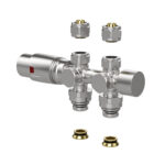 RADIATOR VALVE – DESIGN – THERMOSTATIC – WALL AND FLOOR CONNECTION – 1/2MX16/2 M30 – BRUSHED STAINLESS STEEL - Image 2