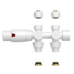 RADIATOR VALVE – DESIGN – THERMOSTATIC – WALL AND FLOOR CONNECTION – 1/2MX16/2 M30 – WHITE GLOSS