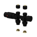 RADIATOR VALVE – DESIGN – THERMOSTATIC – WALL AND FLOOR CONNECTION – 1/2MX16/2 M30 – BLACK MATT - Image 2