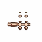 RADIATOR VALVE – DESIGN – THERMOSTATIC – WALL AND FLOOR CONNECTION – 1/2MX16/2 M30 – BRUSHED COPPER