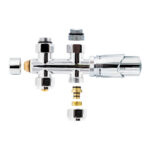 THERMOSTATISCHE RADIATORKRAAN RECHT CHROOM 1/2MX16/2 M30