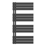 HANDDOEKRADIATOR LINKS AANSLUITING/COMB- ZWART 1200X600-681W