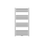 BELRAD TOWEL RADIATOR - LEFT-RIGHT/CENTER CONNECTION - 414 WATT - 1200X600 CM - BRUSHED STAINLESS STEEL