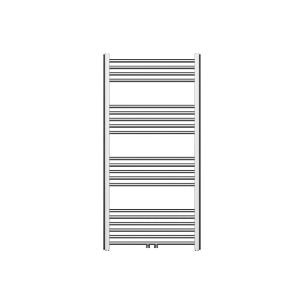 BELRAD TOWEL RADIATOR - LEFT-RIGHT/CENTER CONNECTION - 414 WATT - 1200X600 CM - BRUSHED STAINLESS STEEL