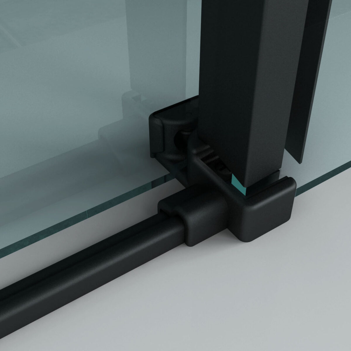 Aloni Doucheschuifdeur In Nisk 8mm (120x200cm) Mat Zwart - Afbeelding 5