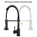 ALONI KITCHEN TAP WITH PULL-OUT SPRAY HEAD -MAT BLACK - Image 4