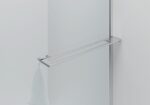 CURVY WALK-IN SHOWER WITH TOWEL RAIL - CURVED - ANTI-LIMESCALE TREATMENT - REVERSIBLE - 8MM SAFETY GLASS - 100X200CM - CHROME - CLEAR GLASS - Image 2