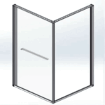 INSLIDE SHOWER ENCLOSURE - INWARD OPENING SLIDING DOOR AND SIDE PANEL - SPACE-SAVING - REVERSIBLE - 6MM SAFETY GLASS - 90X90X200 CM - GUNMETAL - CLEAR GLASS - Image 3