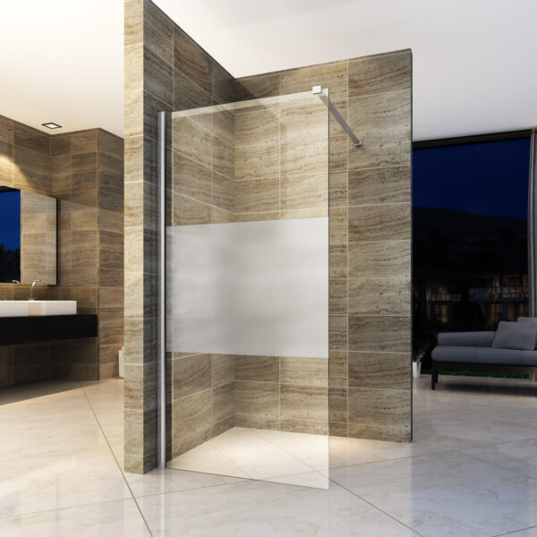ALONI WALK-IN SHOWER WALL HALF MAT 8MM (80X200CM)