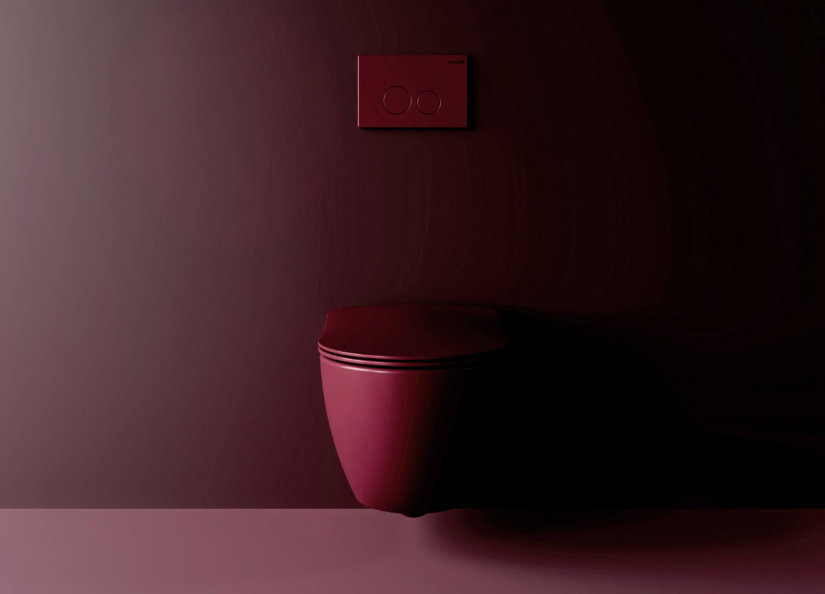 Creavit Free Wall-Hung Toilet – Rimless – Without Seat – Matt Berry - Image 2