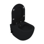 CREAVIT RIMOFF OPHANG WC MET BIDET WARM/KOUD WATER - MAT ZWART - Image 2