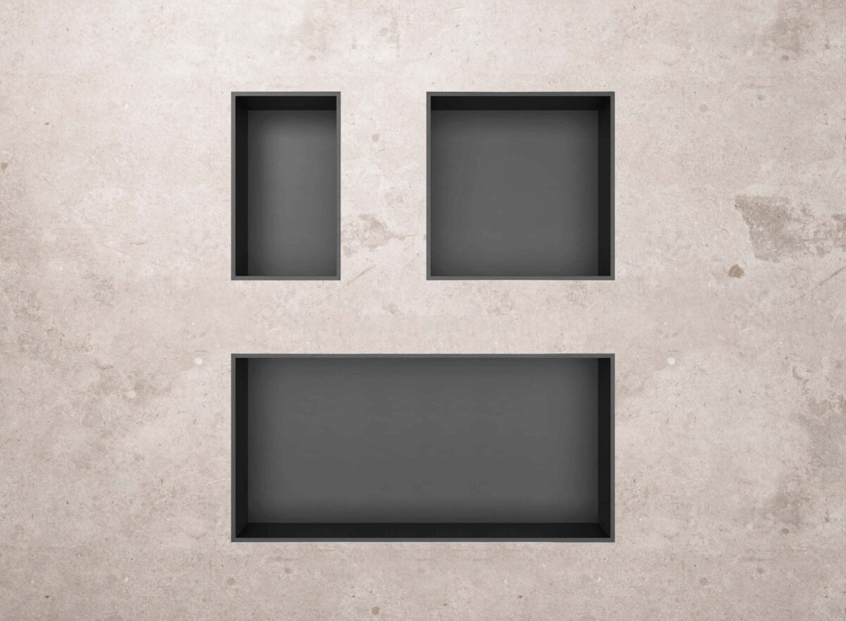 Niche Encastrée Aloni (300x300x100mm) - Gris Gunmetal – Image 3