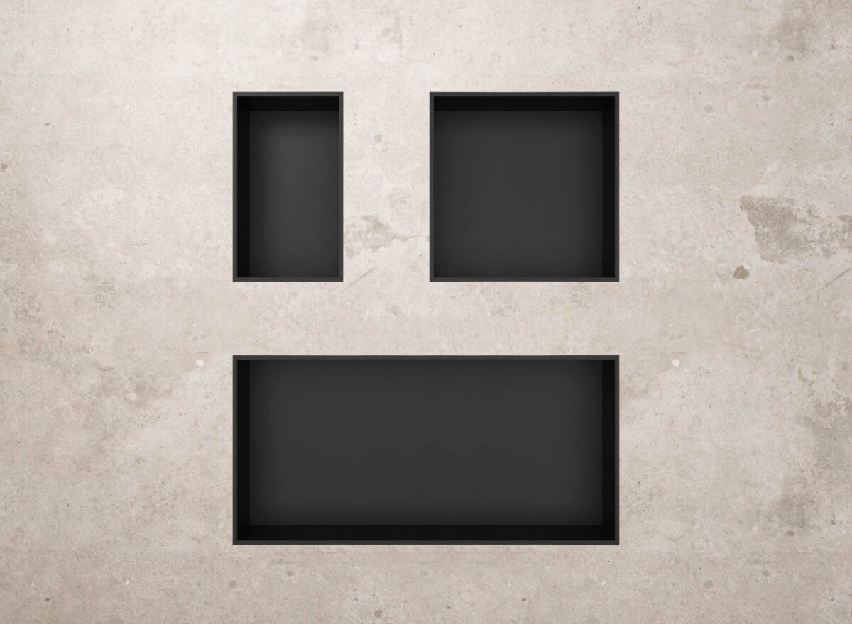 NICHE ENCASTRÉE ALONI (300X300X100MM) - NOIR MAT – Image 3