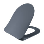 CREAVIT DUCK TOILET SEAT - D-SHAPE - SLIM DESIGN - SOFT CLOSE - QUICK RELEASE - DUROPLAST - STAINLESS STEEL HINGES - MATT BASALT