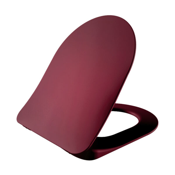 CREAVIT DUCK TOILET SEAT - D-SHAPE - SLIM DESIGN - SOFT CLOSE - QUICK RELEASE - DUROPLAST - STAINLESS STEEL HINGES - BERRY