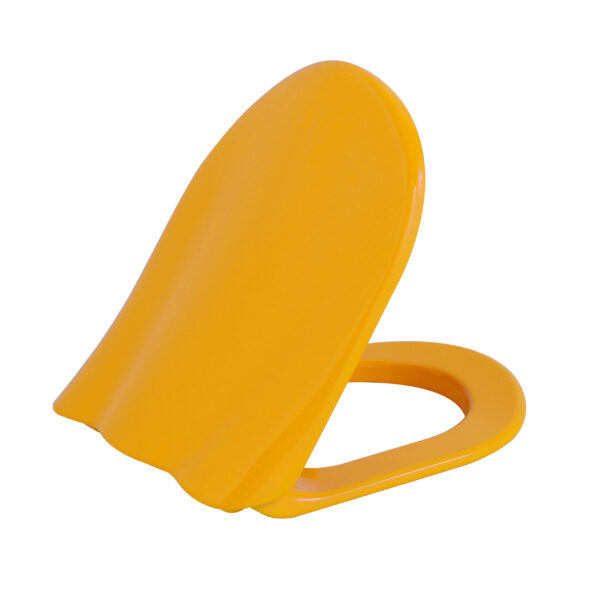 CREAVIT DUCKY TOILET SEAT - SOFT CLOSE - QUICK RELEASE - DUROPLAST - STAINLESS STEEL HINGES - YELLOW
