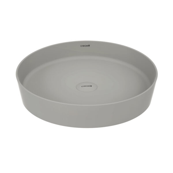 CREAVIT LOOP COUNTERTOP BASIN – WITHOUT OVERFLOW – WITHOUT TAP HOLE – CERAMIC – 45X11.5X45 CM – MATT COOL GREY