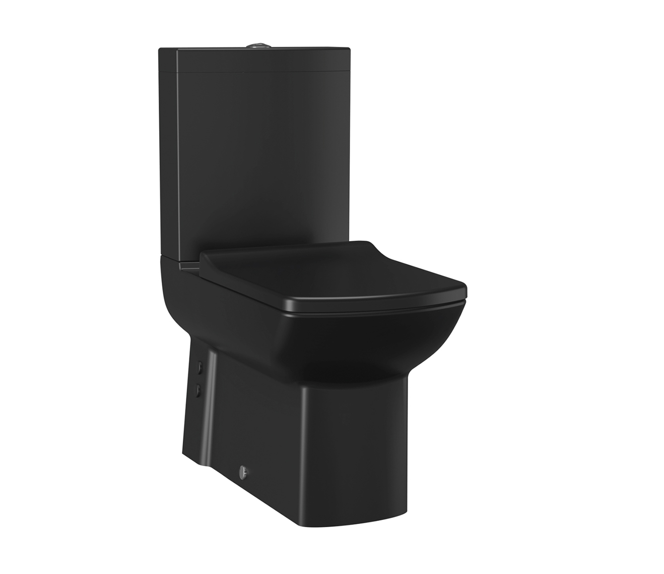 LR360-11SM00E-0000.jpg LARA STANDING TOILET BOWL WITHOUT BIDET, WALL/BOTTOM OUTLET - MATT BLACK - Image 1