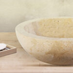 FULLY POLISHED WASHBOWL FROM STONE CRÈME MARBLE 35x12CM - Image 4