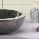 FULLY POLISHED WASHBOWL FROM STONE - BLACK MARBLE 35x12CM - Image 4