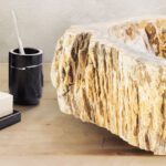 WASHBOWL FOSSIL WOOD 30-35x15CM - Image 4