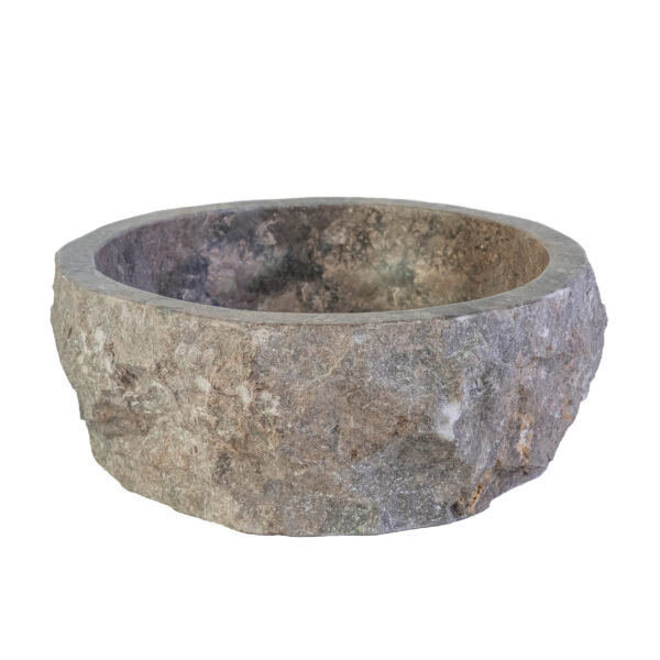 ERODED NATURAL MARBLE WASHBOWL - GREY 30-35x15CM
