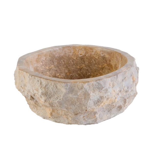 ERODED NATURAL MARBLE WASHBOWL - BROWN 30-35x15CM