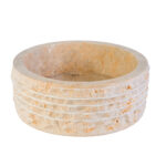 MARBLEEN ALUR WASHBOWL WITH POLISHED INTERIOR - CRÈME 40X15CM