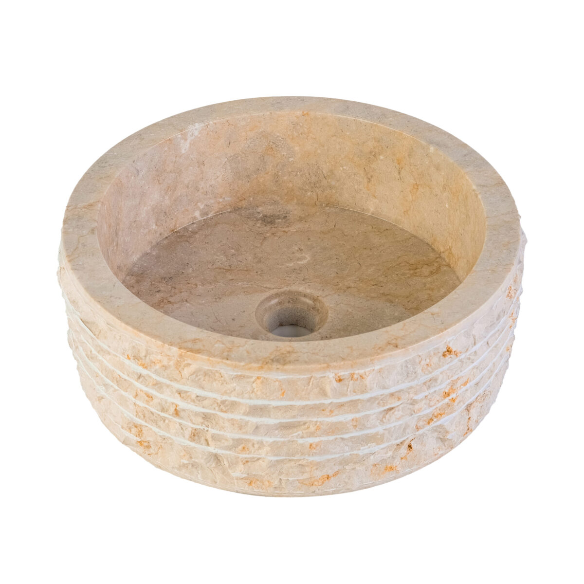 Marbleen Alur Washbowl With Polished Interior - Crème 40x15cm - Image 2