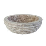 MARBLEEN ALUR WASHBOWL WITH POLISHED INTERIOR - GREY 35X15CM