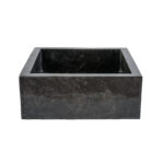 SQUARE COUNTERTOP WASHBOWL FULLY POLISHED - BLACK 40X40X15CM