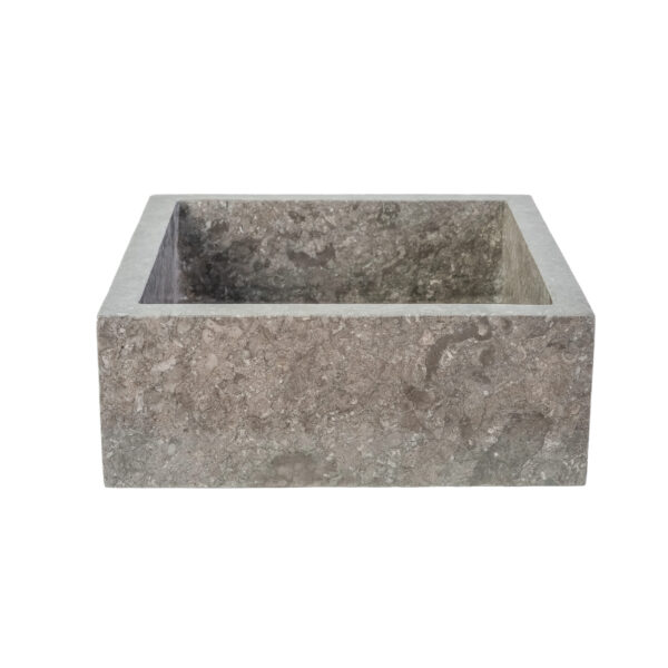 SQUARE COUNTERTOP WASHBOWL FULLY POLISHED - GREY 40X40X15CM